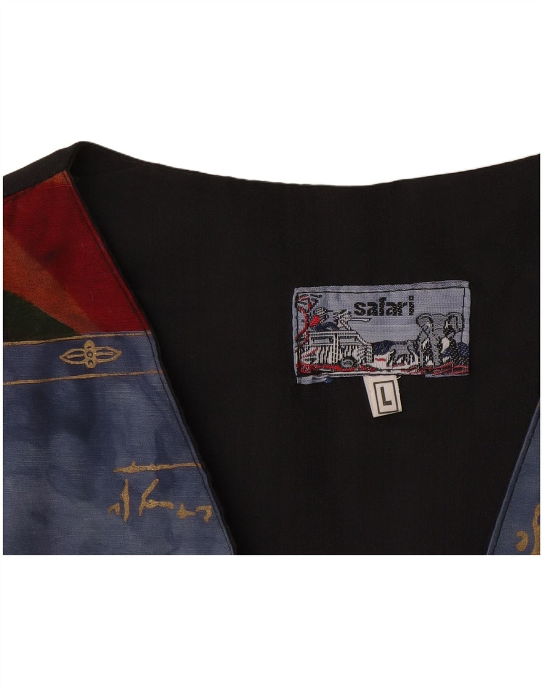 Винтажный мужской жилет с абстрактным узором, большой синий