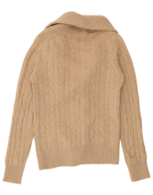 Женский кардиган Massimo Dutti UK 12, средний коричневый, шерсть