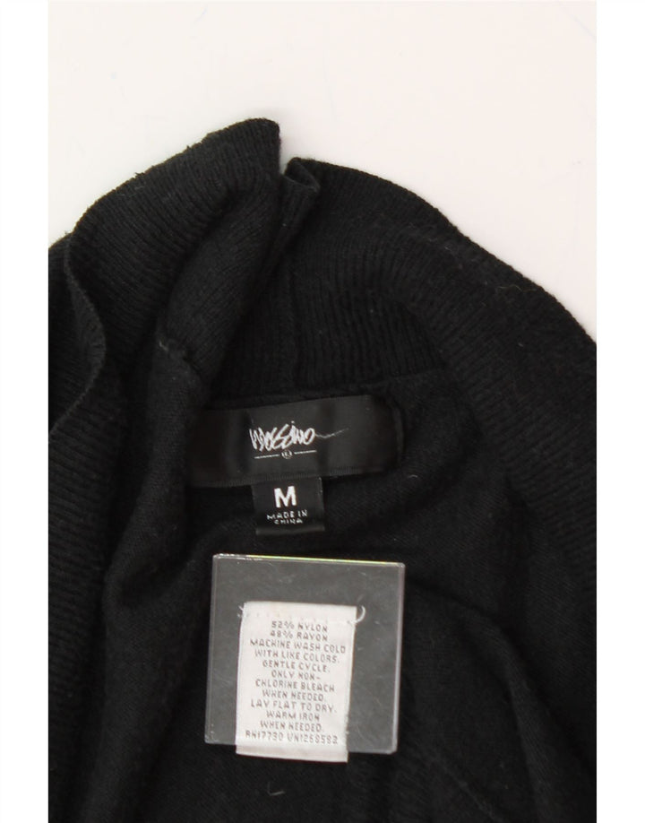 MOSSIMO Womens Open Cardigan Sweater UK 12 Medium Black Nylon Vintage Mossimo and Second-Hand Mossimo from Messina Hembry 