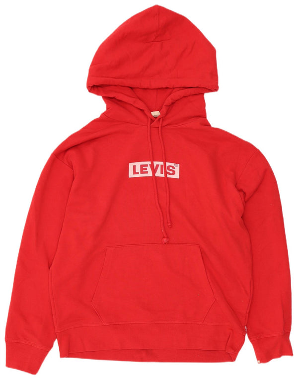 Женский джемпер с капюшоном Levi's UK 14, средний красный, хлопок