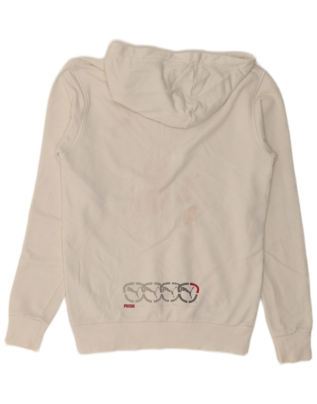 Мужской джемпер с капюшоном с рисунком Puma XS, белый хлопок
