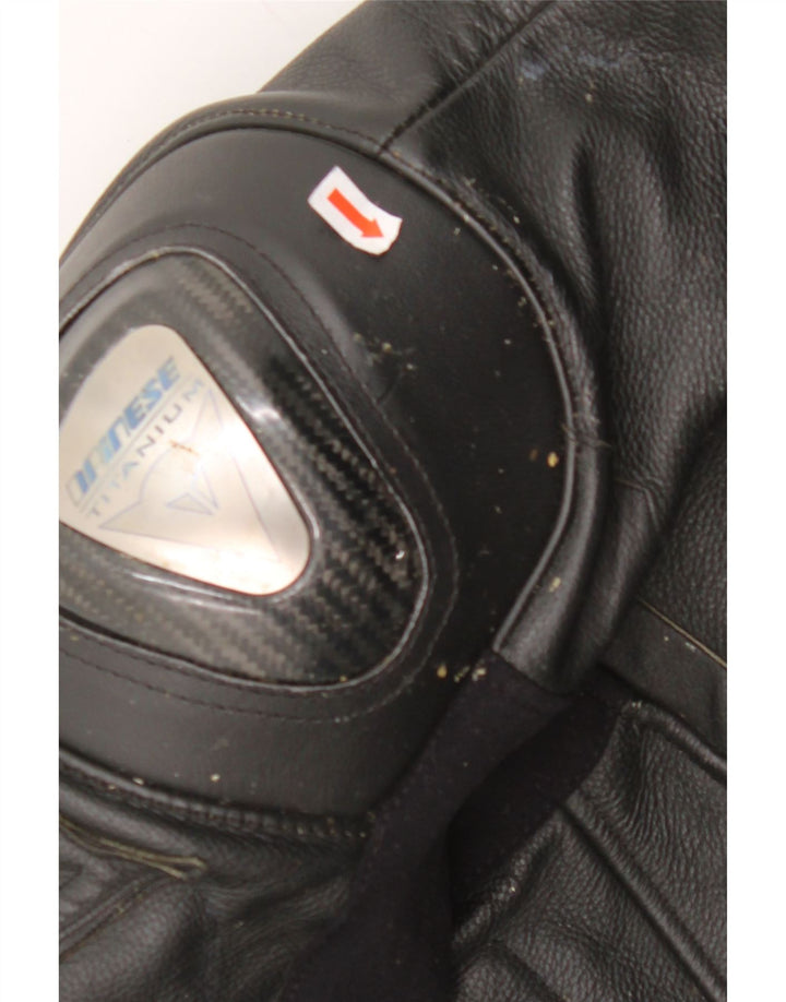 Мужская кожаная гоночная куртка DAINESE IT 50, большая черная кожа