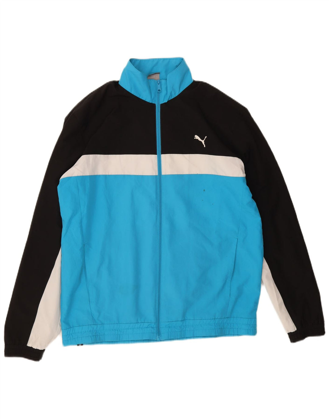 Мужская спортивная куртка Puma, большая синяя полиэстер с цветными блоками