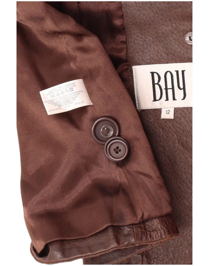 Женская кожаная куртка Bay UK 12 Средне-коричневая кожаная классическая