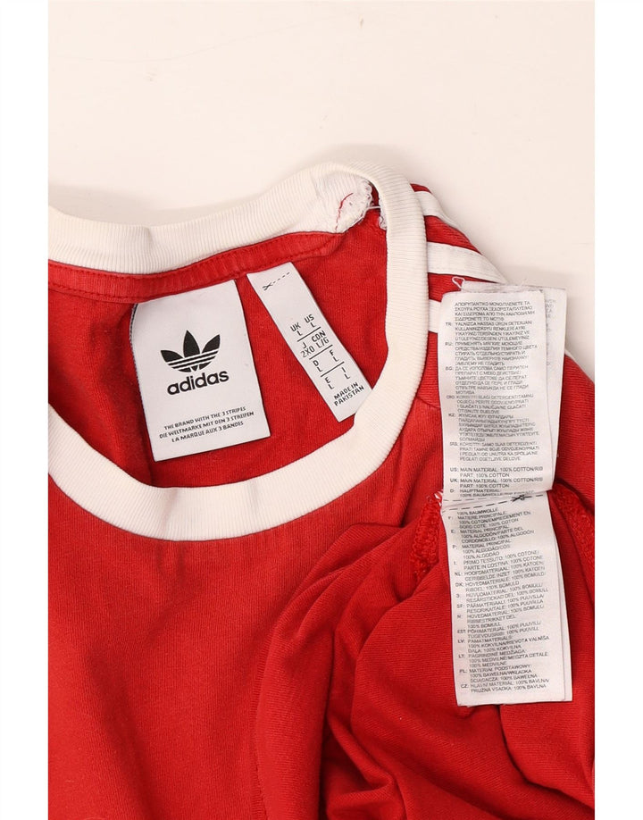 Adidas Мужская футболка из хлопка большого размера красного цвета