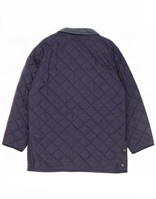 Мужская стеганая куртка Barbour LIDDESDALE UK 40, большая темно-синяя нейлоновая
