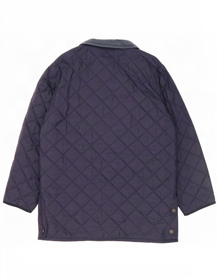 Мужская стеганая куртка Barbour LIDDESDALE UK 40, большая темно-синяя нейлоновая