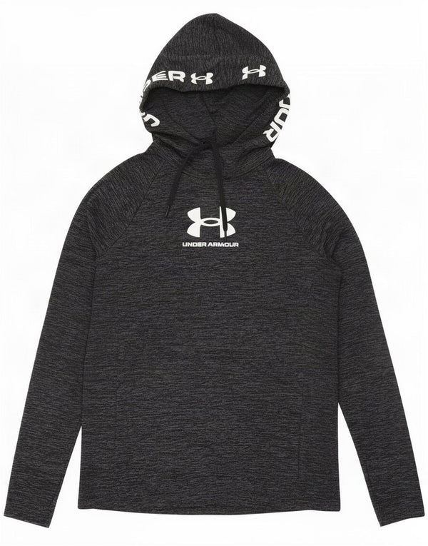 Мужской топ с рисунком Under Armour с длинным рукавом, средний серый в крапинку