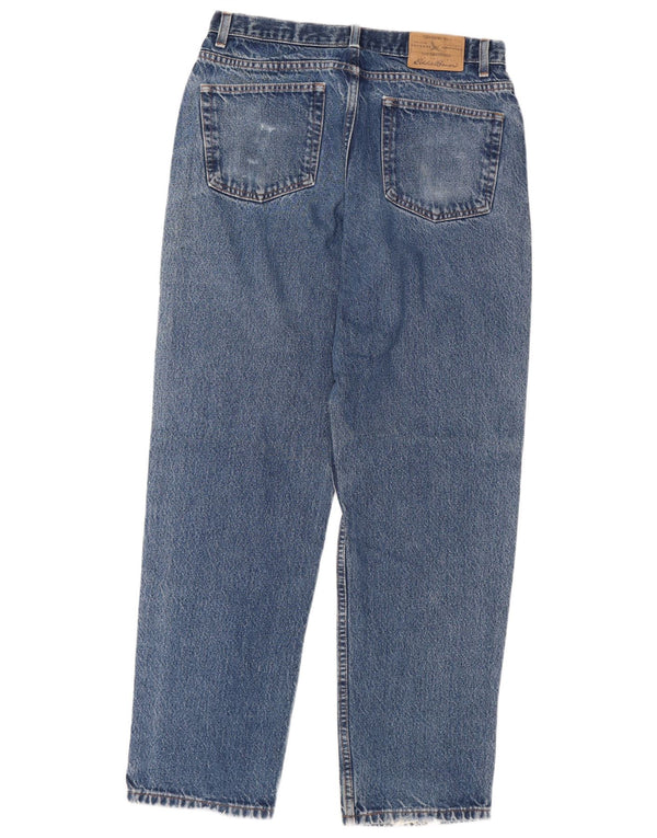 EDDIE BAUER Mens Classic Fit Straight Jeans W34 L32 Blue Cotton