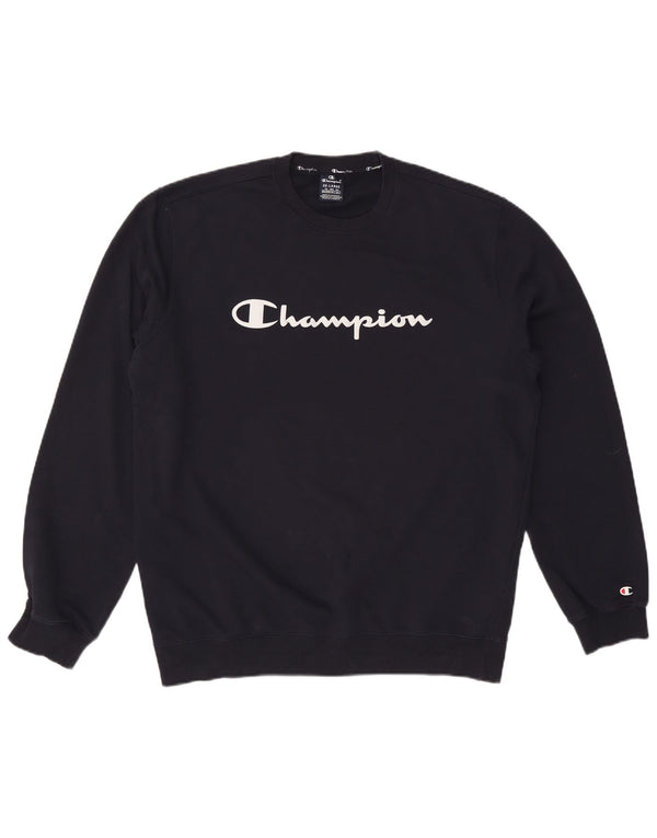 Мужской свитер CHAMPION с рисунком, 2XL, темно-синий, хлопок