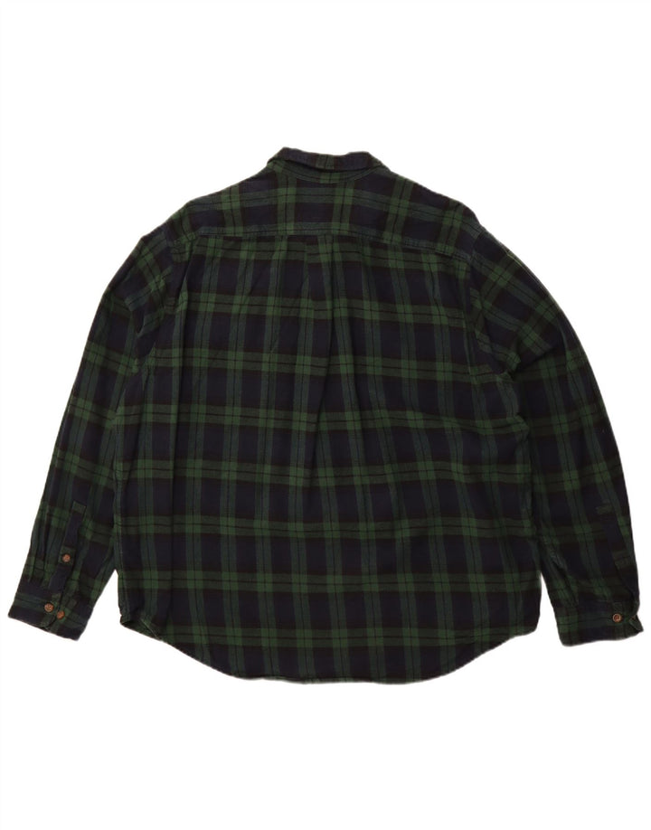 Мужская фланелевая рубашка Eddie Bauer 2XL, зеленая клетка, хлопок