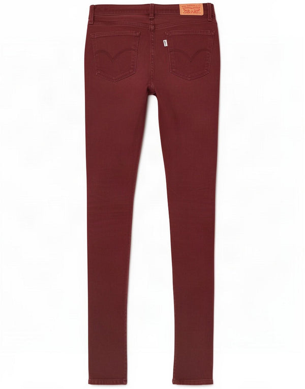 Женские джинсы Levi's 710 Super Skinny W25 L30, бордовый хлопок