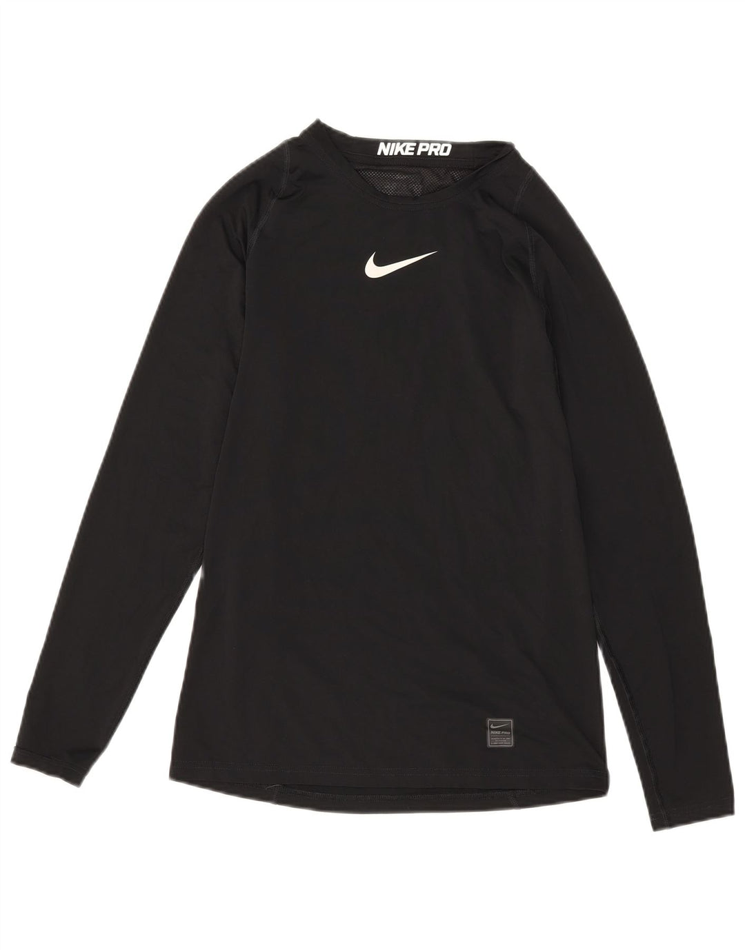 Мужской топ с графикой Nike Dri Fit с длинными рукавами, маленький черный полиэстер
