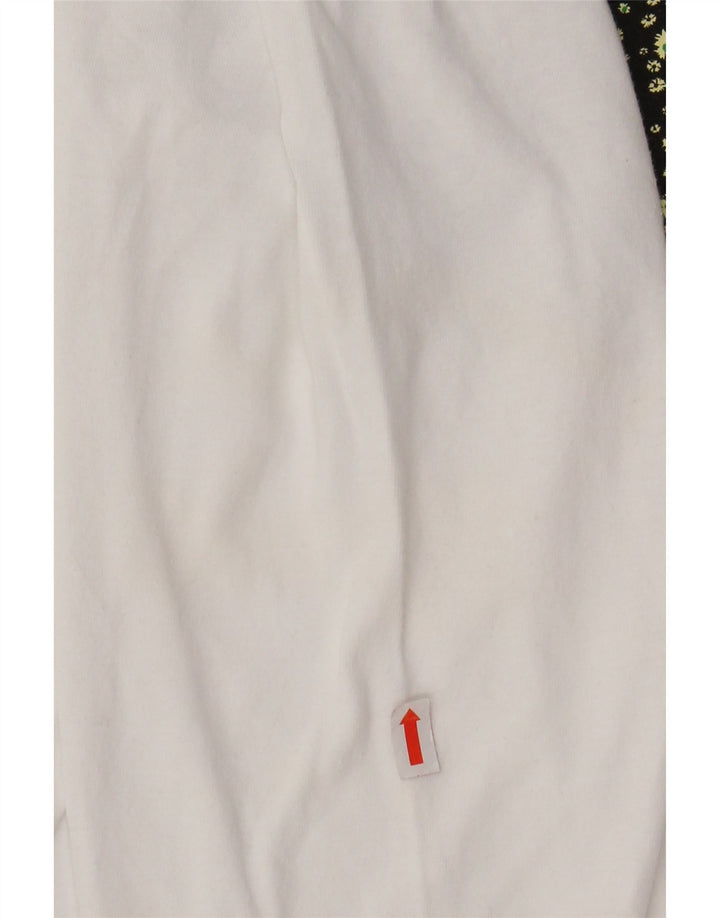 Мужской свободный топ с рисунком LEVI'S, длинный рукав, средний белый хлопок, хлопок