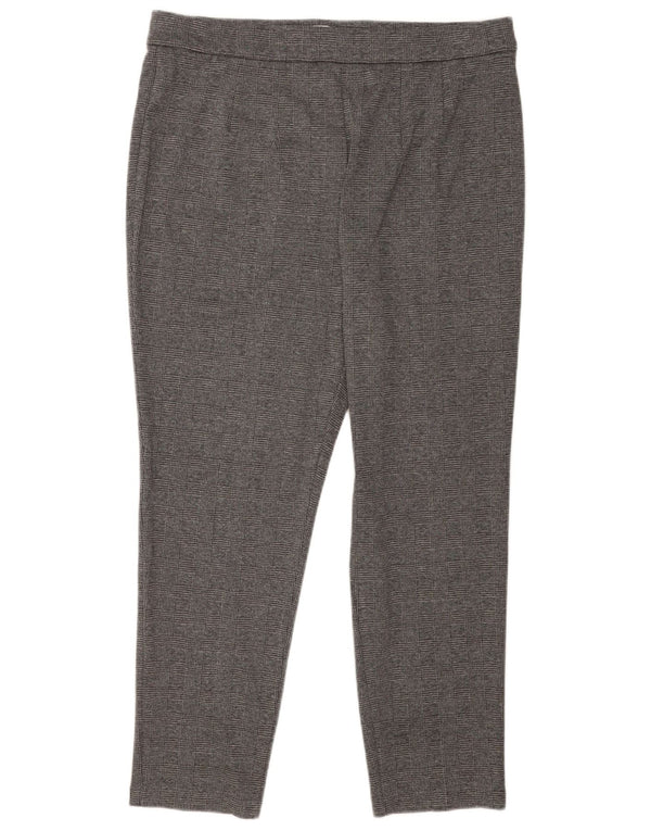 Marks & Spencer Womens Casual Trousers UK 20 2XL W36 L29 Grey Houndstooth