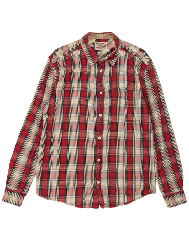 WRANGLER Mens Shirt XL Red Check Cotton