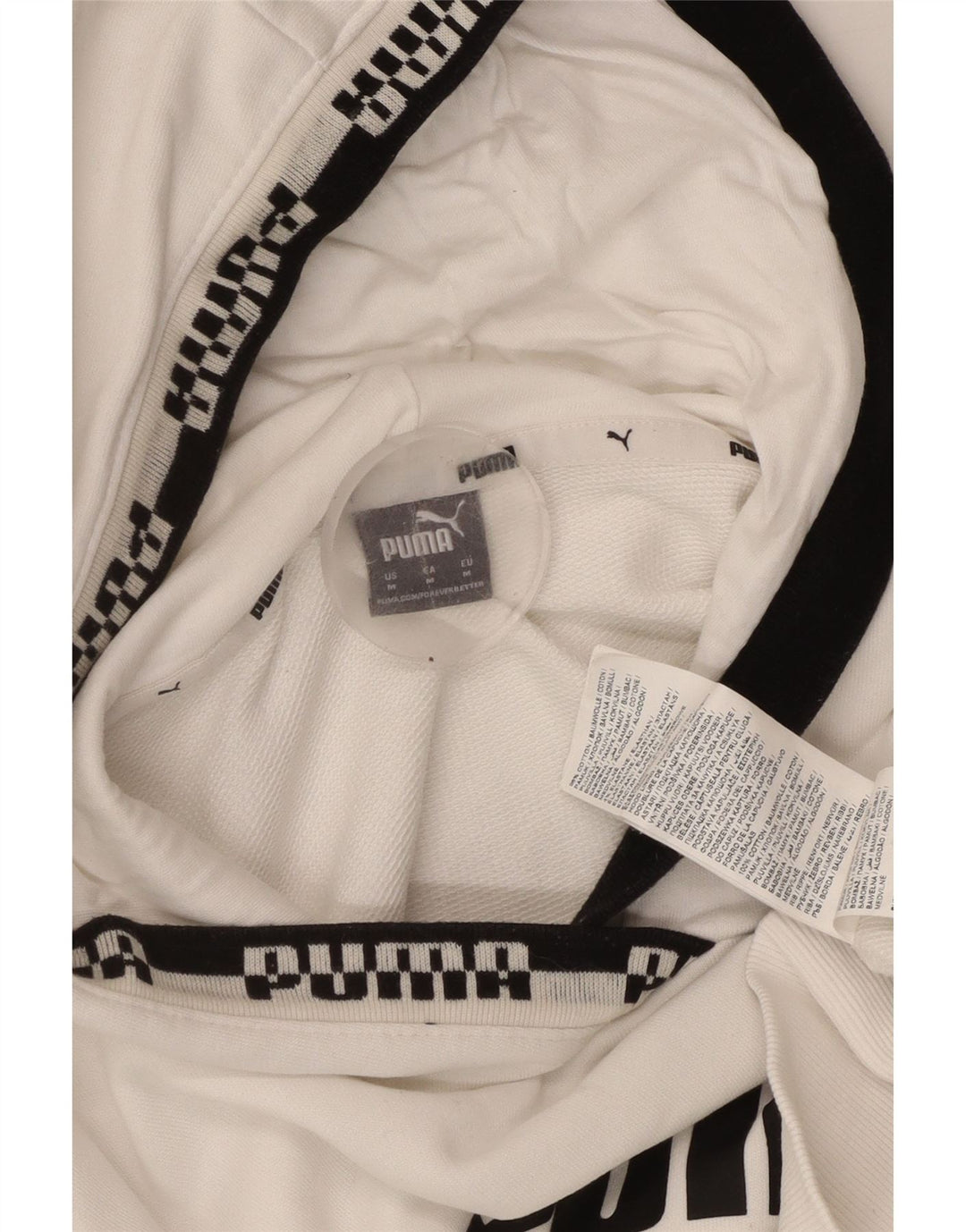 Женский джемпер с капюшоном PUMA UK 14, средний белый хлопок