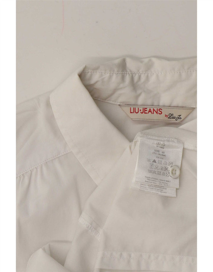 Женская рубашка с коротким рукавом Liu Jo IT 40, маленькая, белый хлопок