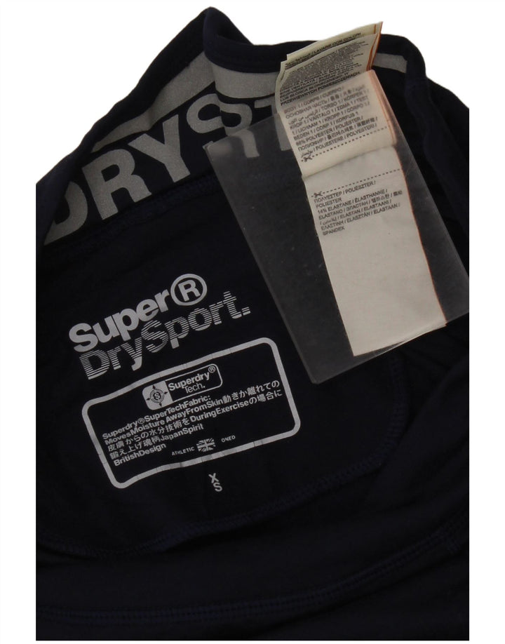 Женские леггинсы-капри с рисунком Superdry UK 6 XS, темно-синий полиэстер