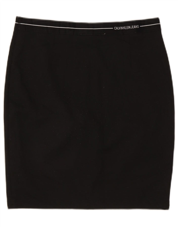 CALVIN KLEIN Женская юбка-карандаш, большая W32, черная, полиэстер