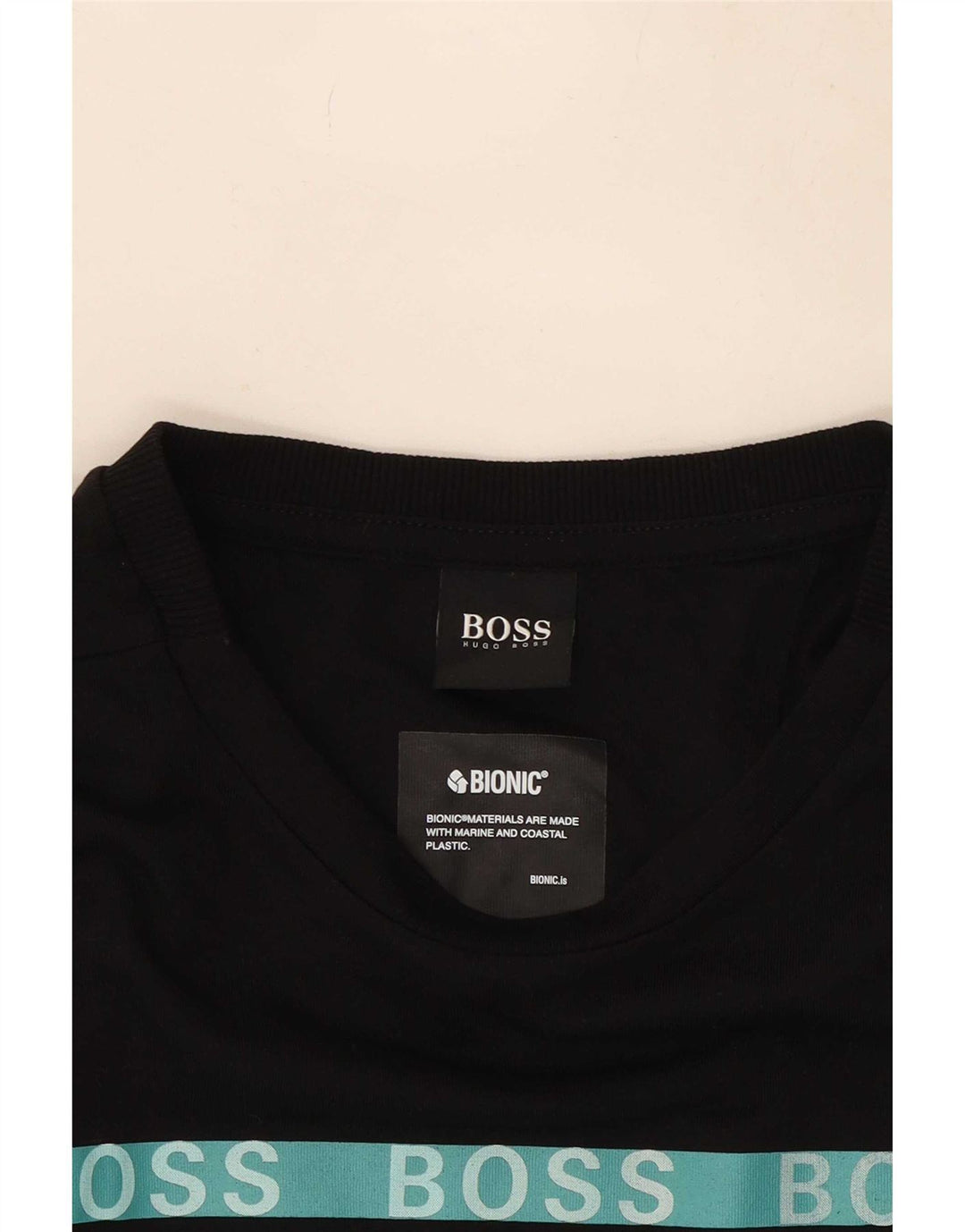 Мужская футболка с рисунком Hugo Boss, маленький черный хлопок