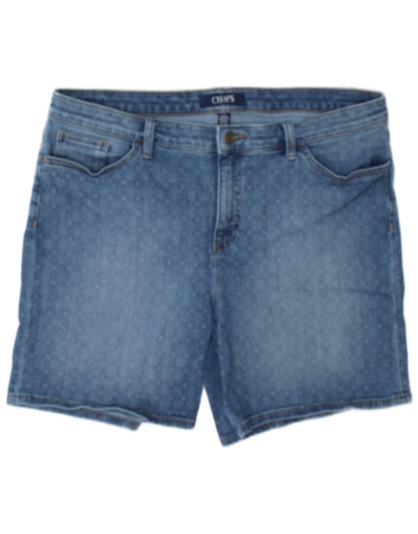 Женские джинсовые шорты Chaps США 14 XL W36 Хлопок в синие пятна