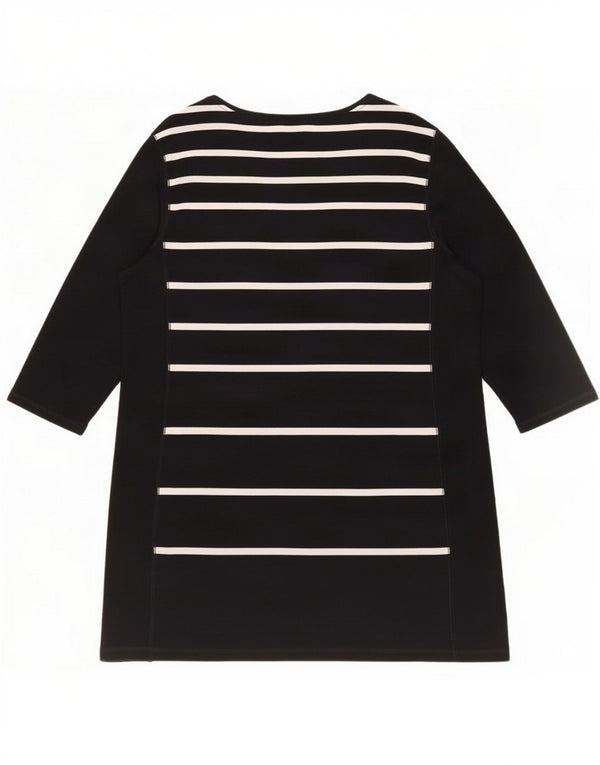 Женское платье-джемпер с рукавом 3/4 Marks & Spencer UK 18 XL, черное в полоску