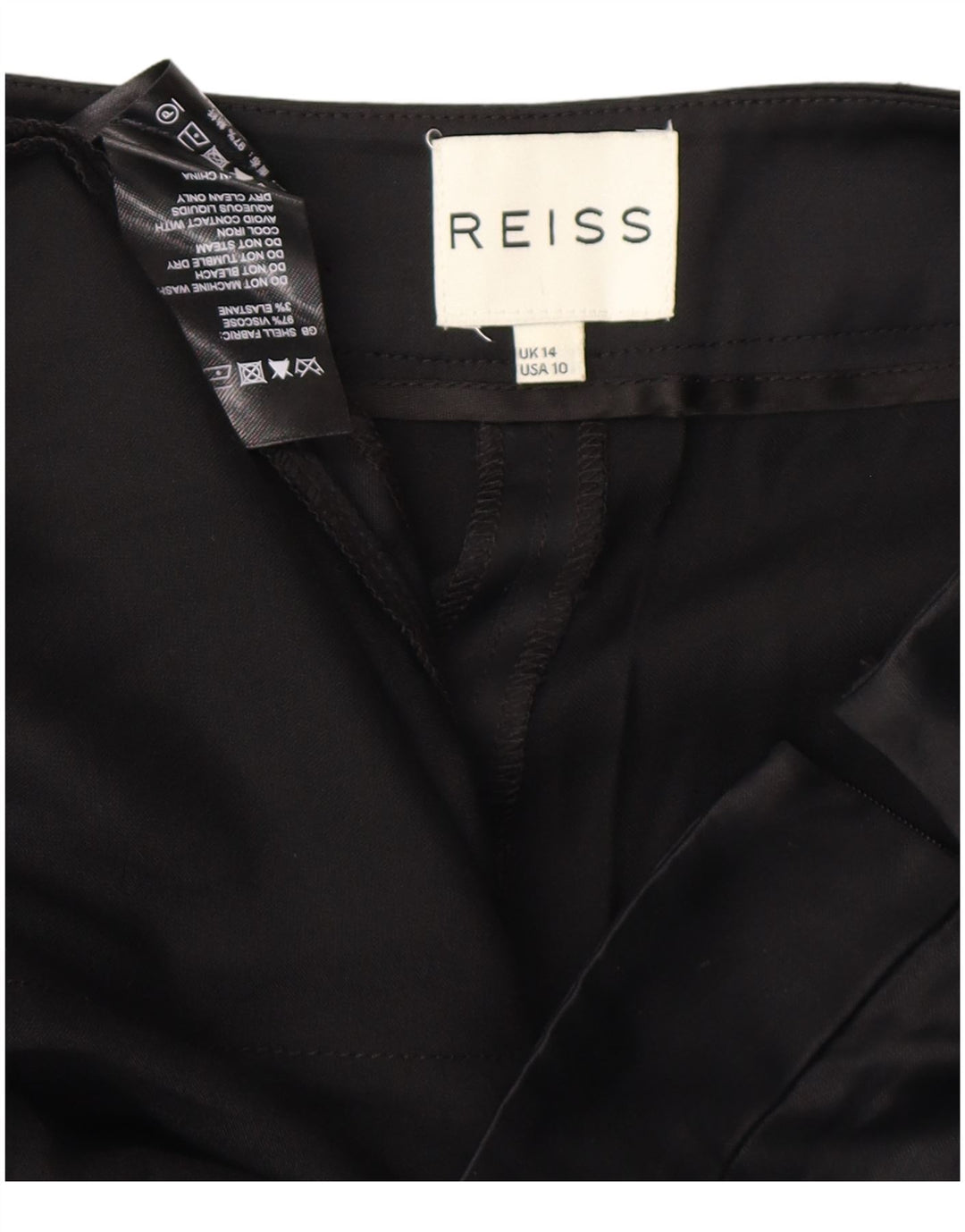 Женские повседневные шорты REISS UK 14, большие W32, черные, вискоза