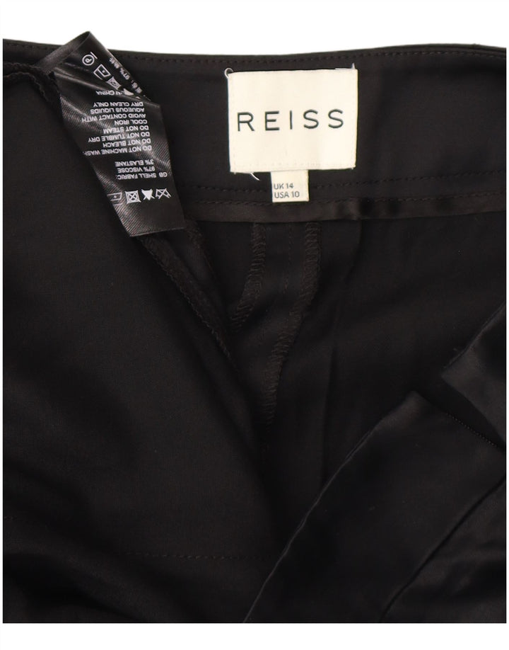 Женские повседневные шорты REISS UK 14, большие W32, черные, вискоза