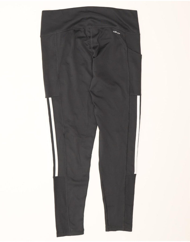 Женские леггинсы Adidas Aeroready UK 16/18, большой черный полиэстер