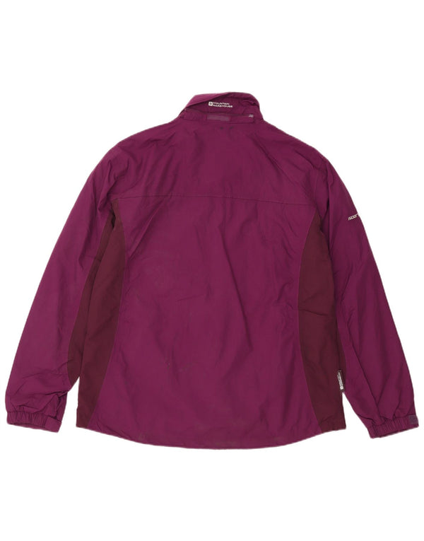 Женская дождевик Mountain Warehouse UK 16, нейлон большого размера фиолетового цвета с цветными блоками