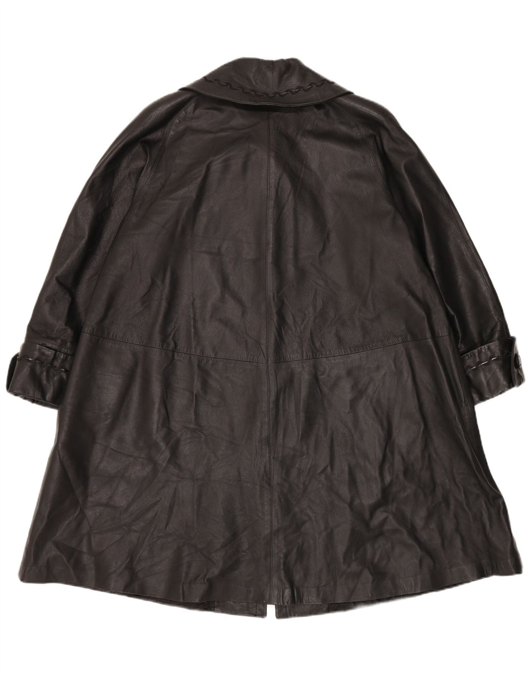Conbipel Женское кожаное пальто оверсайз IT 42 Medium Black Leather