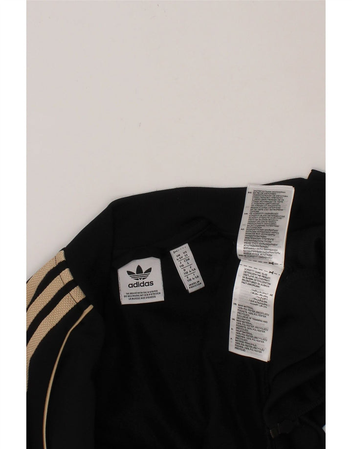 ADIDAS Boys Tracksuit Top Jacket 4-5 Years Black Polyester Vintage Adidas and Second-Hand Adidas from Messina Hembry 