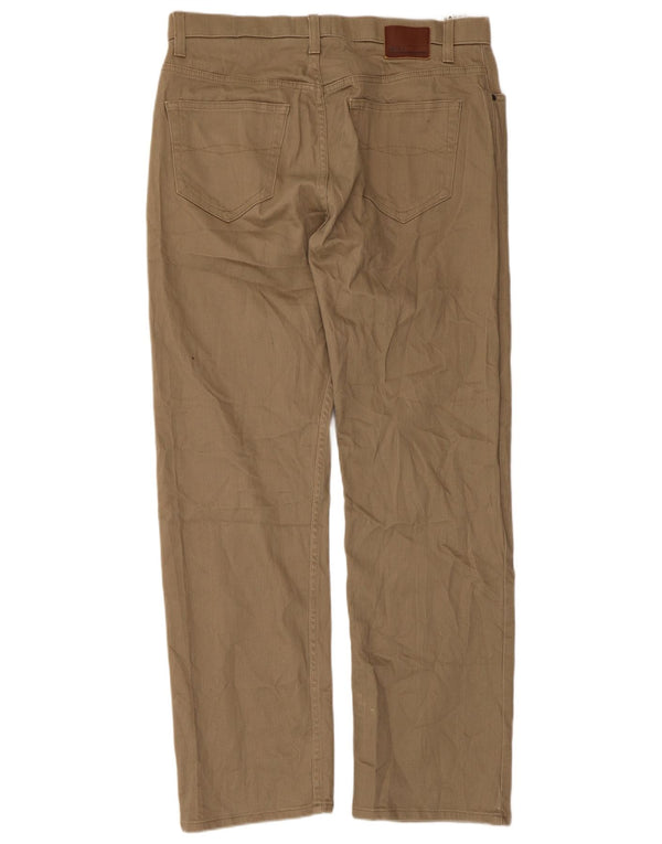 Мужские прямые повседневные брюки Marks & Spencer Blue Harbour W36 L31 бежевые