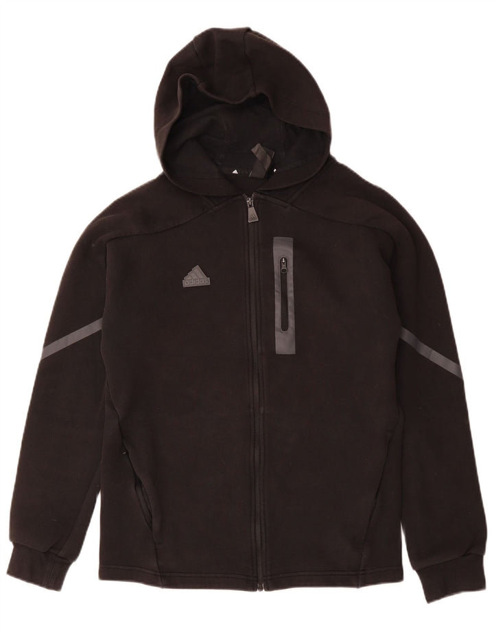 Мужской свитер с капюшоном на молнии ADIDAS, маленький черный