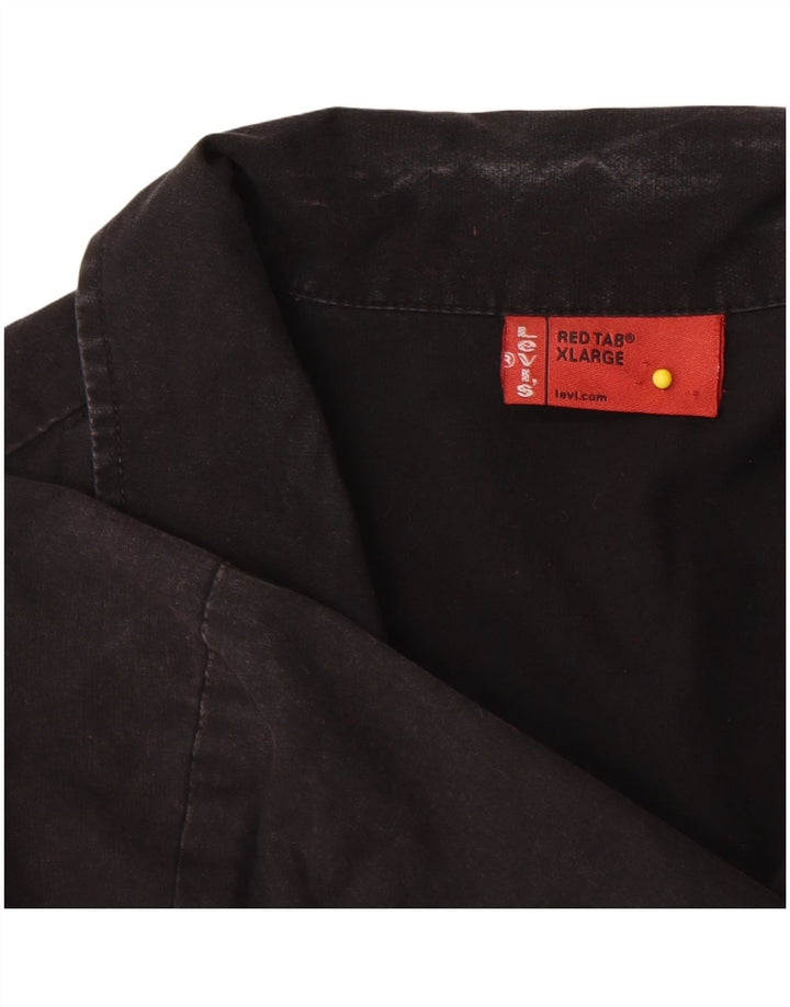 Мужская рубашка с коротким рукавом с рисунком Levi's XL, черный хлопок