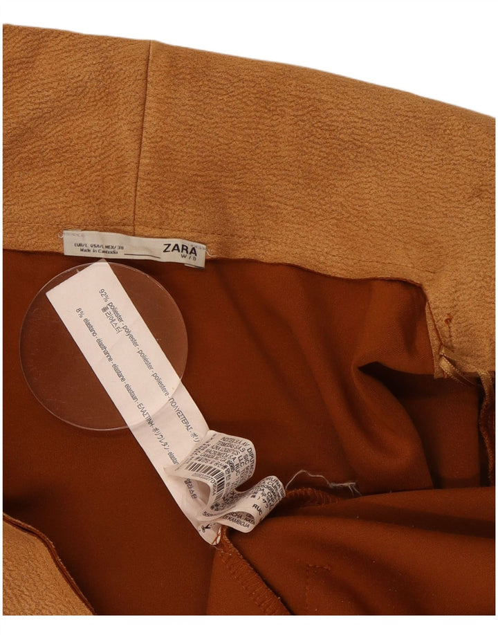 Женский удлиненный кардиган Zara UK 16, большой коричневый полиэстер