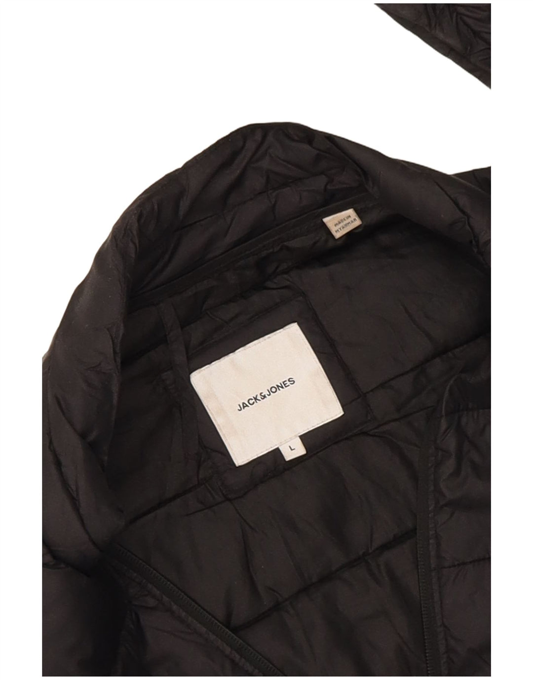 Мужская стеганая куртка Jack & Jones UK 40, большая черная