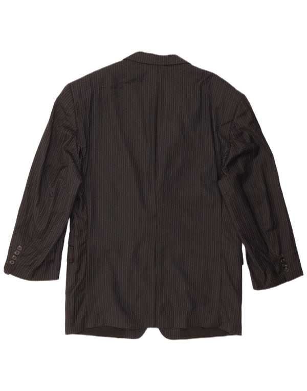 Мужской пиджак на двух пуговицах Ralph Lauren, Великобритания, 42 XL, черный, шерстяной в тонкую полоску