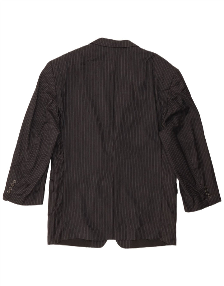 Мужской пиджак на двух пуговицах Ralph Lauren, Великобритания, 42 XL, черный, шерстяной в тонкую полоску