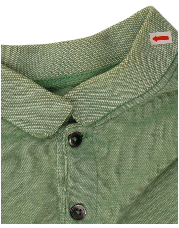 BANANA REPUBLIC Mens Polo Shirt Medium Green Cotton