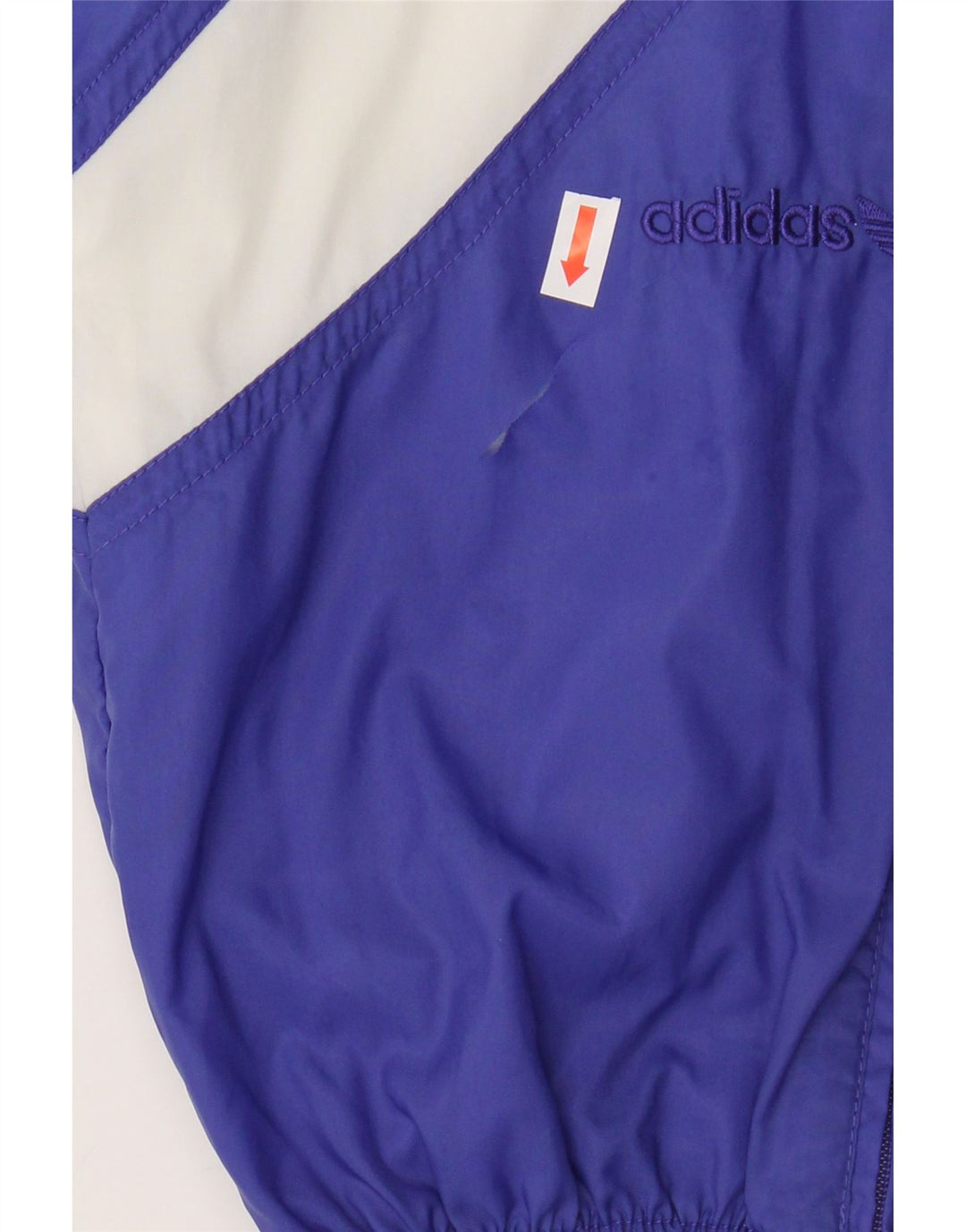 VINTAGE Womens Tracksuit Trousers Joggers EU 40 Medium  Blue Colourblock Vintage Vintage and Second-Hand Vintage from Messina Hembry 
