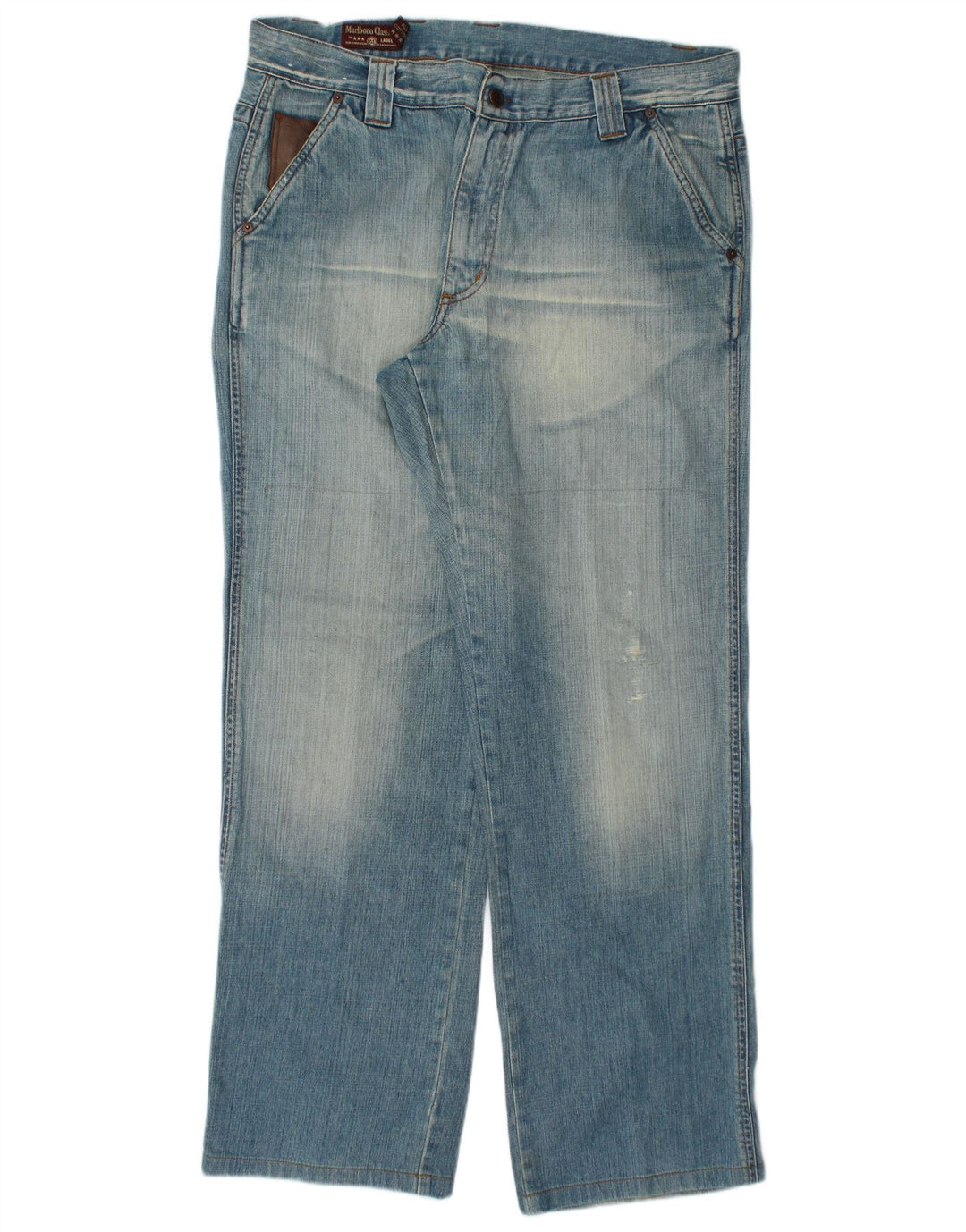 Мужские прямые джинсы Marlboro Classics W38 L34 синие, хлопок