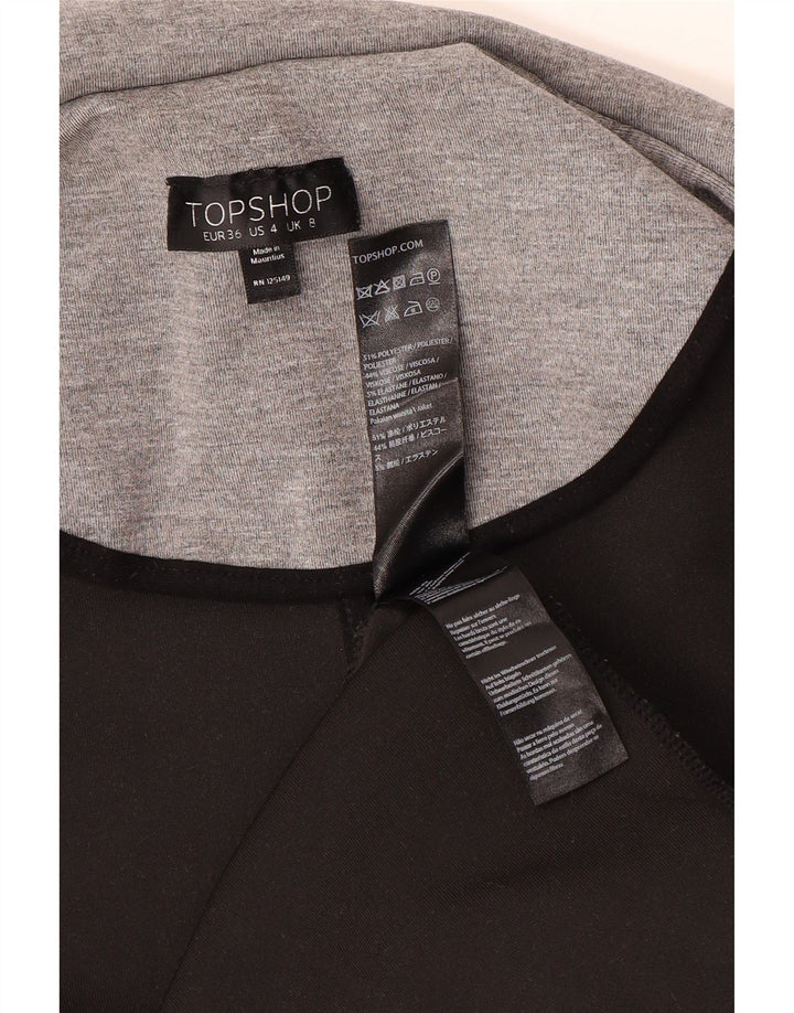 Женский удлиненный жилет Topshop UK 8, маленький, серый, эластан