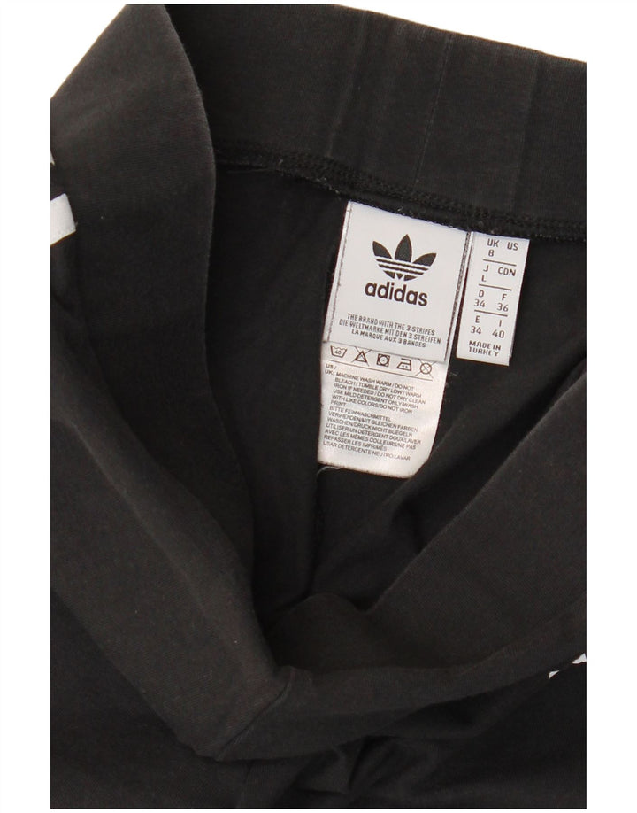 Женские леггинсы Adidas UK 8, маленькие черные хлопковые