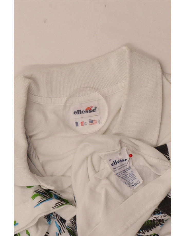 Мужская рубашка-поло Ellesse IT 48 Medium White Tie Dye Cotton