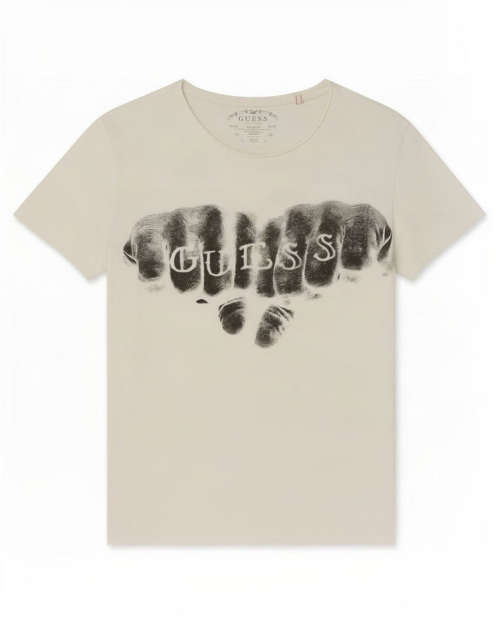 Мужская футболка Guess с рисунком, средний белый