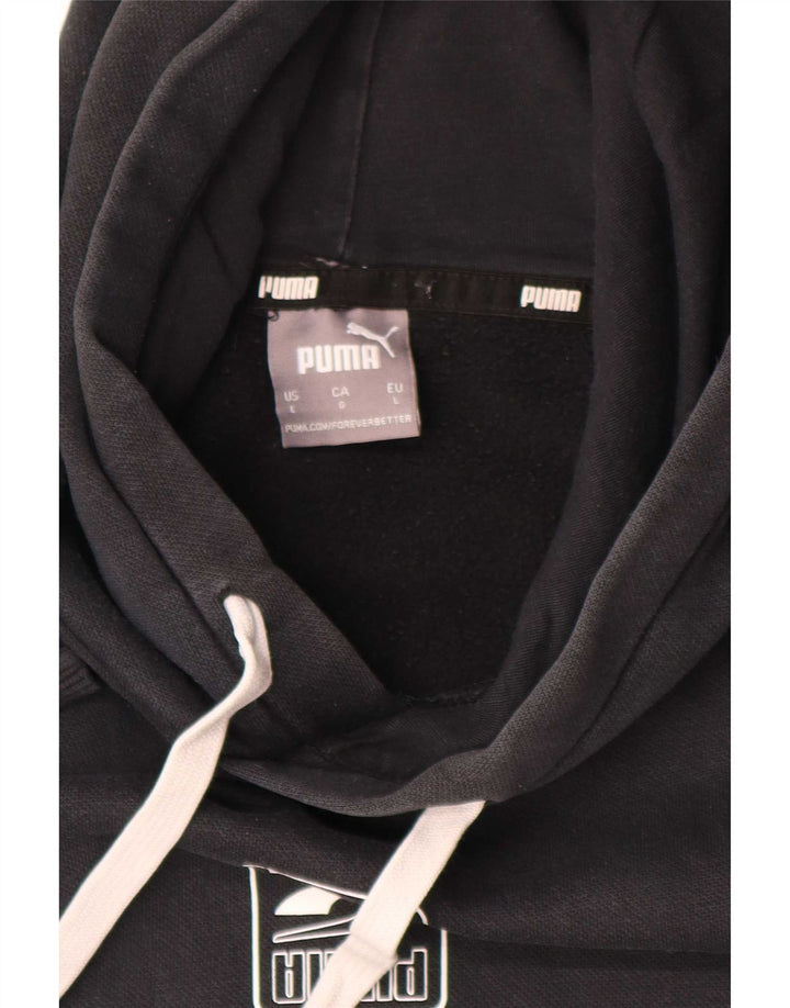 Мужской джемпер с капюшоном Puma, большой черный, цветных блоков