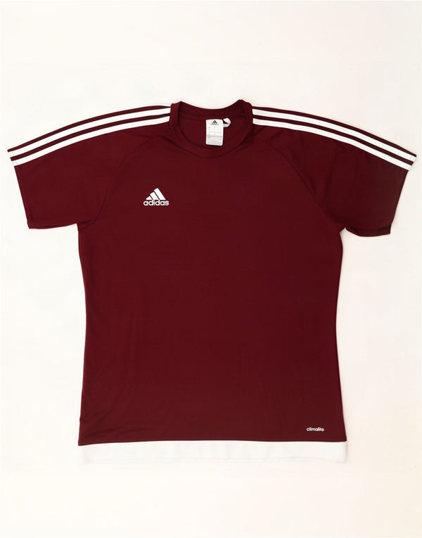 Мужская футболка Adidas Climalite, большой бордовый полиэстер с цветными блоками