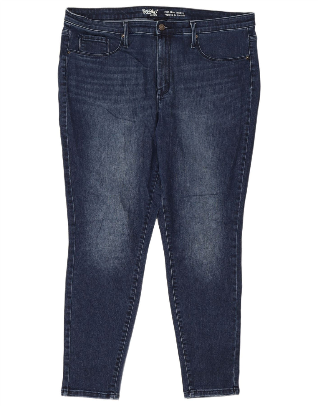 Женские джинсы джеггинсы Mossimo с высокой посадкой США 18 2XL W40 L28 Синие хлопковые